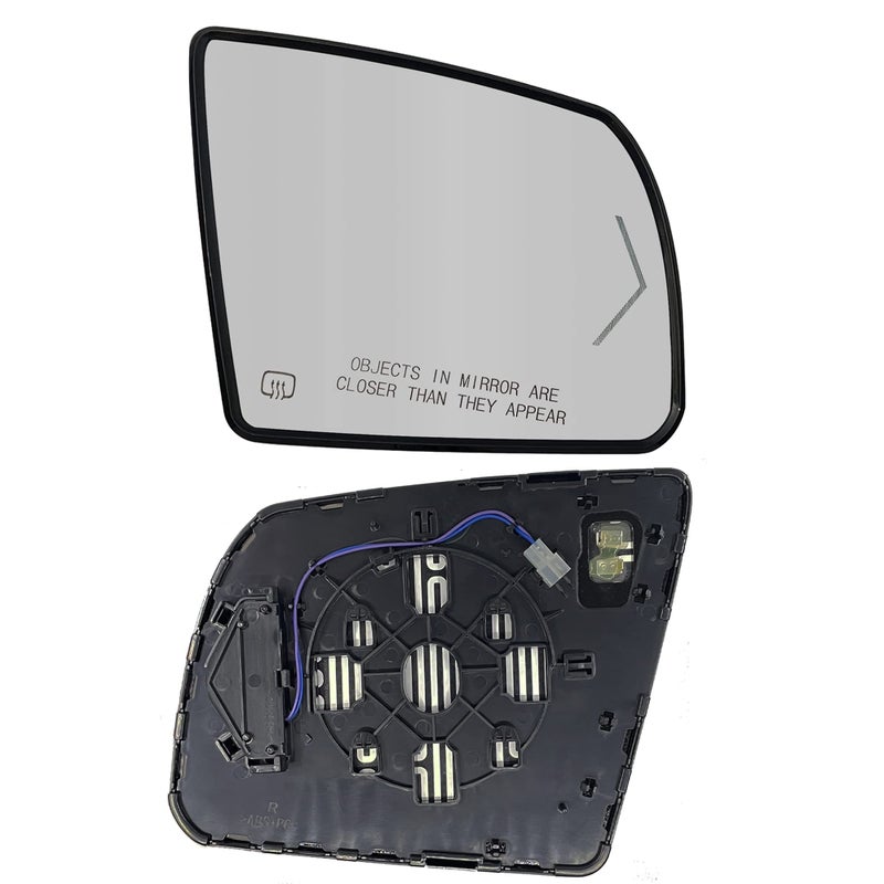 Danbojit Passenger Side Heated Mirror Glass Compatible with Toyota Tundra 20072020 20082017 Sequoia Right Side Heated Mirror Glass with Rear Holder Turn Indicator - Image 2