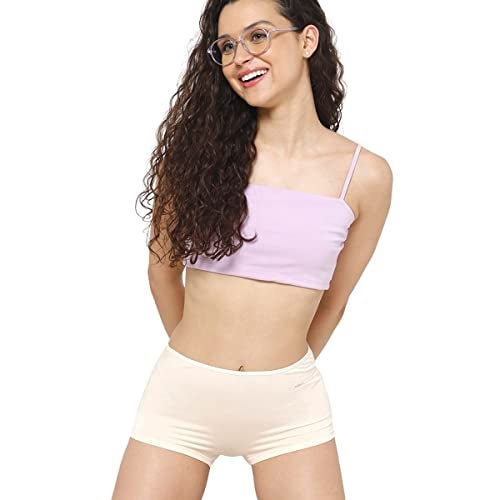 Mush Bamboo Boyshort Bamboo Cotton Panties For Women | Ultra Soft Bamboo Underwear For Women | Breathable, Anti-Odor, Seamless Pack Of 3 (M, Black Peach And Beige) - Image 2
