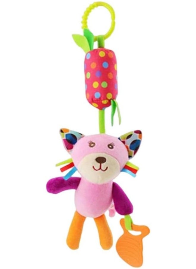 Soft Hanging Baby Rattle Toy with Teethers, Ring Clip, for Stroller, Car Seat, Travel Bed for Boys and Girls, 1pc, 35cm CODE/SKK-003