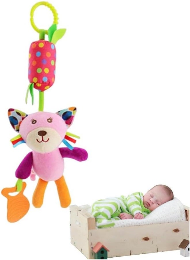 Soft Hanging Baby Rattle Toy with Teethers, Ring Clip, for Stroller, Car Seat, Travel Bed for Boys and Girls, 1pc, 35cm CODE/SKK-003