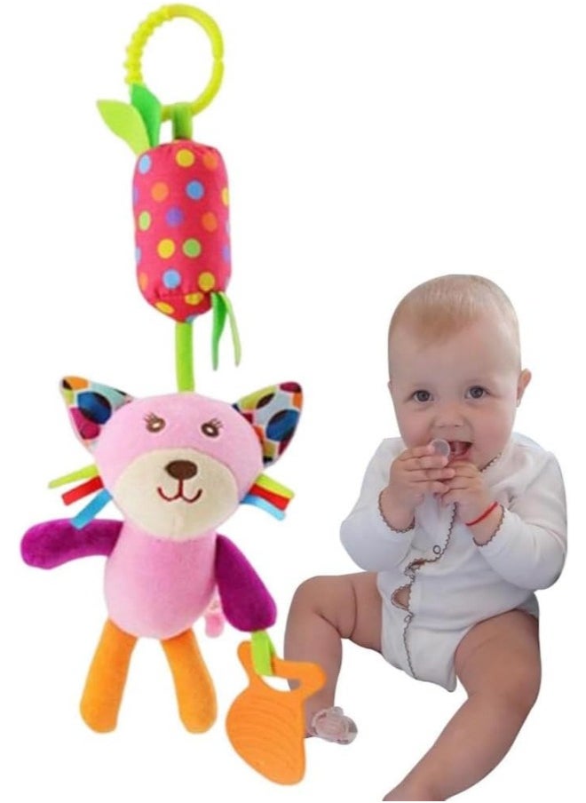 Soft Hanging Baby Rattle Toy with Teethers, Ring Clip, for Stroller, Car Seat, Travel Bed for Boys and Girls, 1pc, 35cm CODE/SKK-003