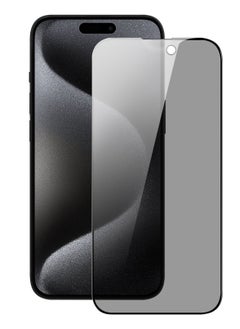 9H Pack of 1 Piece Privacy Screen Protector for iPhone 15 Pro 6.1, Special Tempered Glass Film Anti-Spy, Anti-Scratch, Touch Sensitive, Bubble Free, Easy to Install  - Image 1