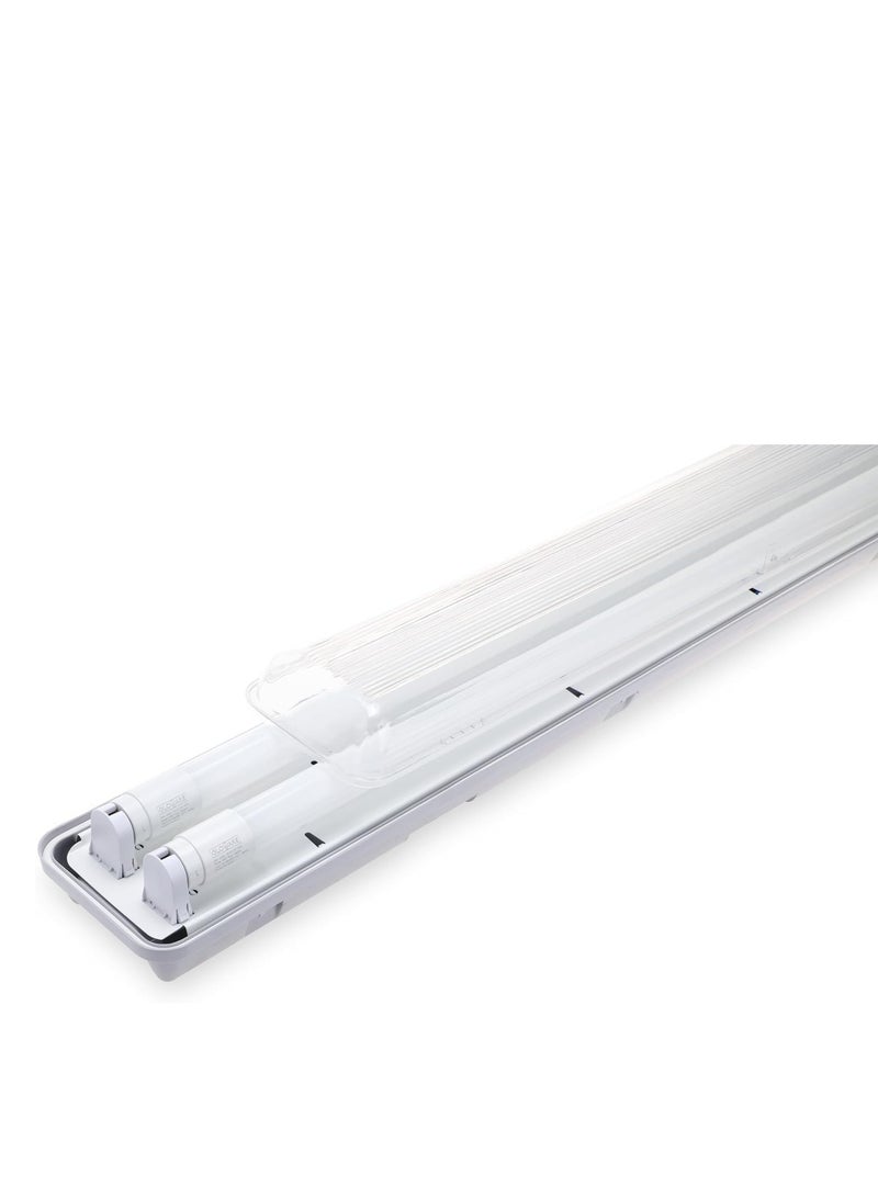 Gloware LED Waterproof Light Fixture, Double T8 Tube, 36W, IP65 Rated (Fitting Only) - Image 1