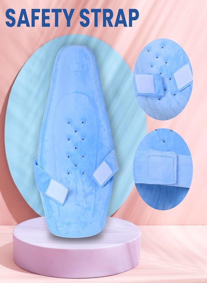 CUTEABLY Baby Feeding Support Pillow, Ergonomic Infant Carrier with Safety Belt (Blue) - Image 3