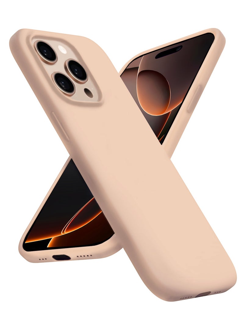 YoYoTech - Desert Titanium Compatible Liquid Silicon iPhone 16 Pro Max Case 6.9 Inch Slim-Soft, Stylish Shockproof Protective with Microfiber Lining iPhone 16 Pro Max Silicon Case. - Image 1