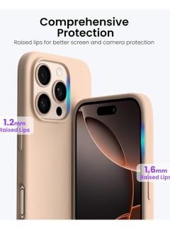 YoYoTech Desert Titanium Compatible Liquid Silicon iPhone 16 Pro Max Case 6.9 Inch Slim-Soft, Stylish Shockproof Protective with Microfiber Lining iPhone 16 Pro Max Silicon Case.  - Image 3