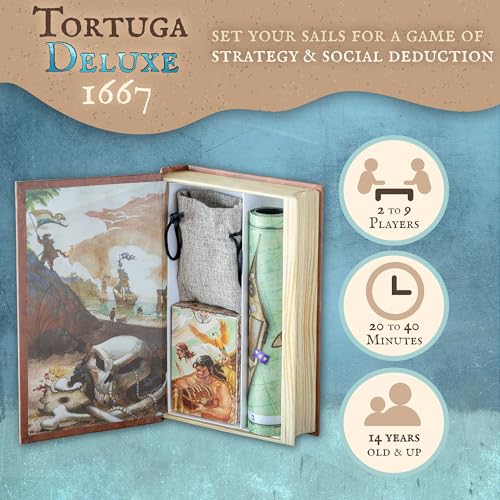 Facade Games Tortuga 1667 Deluxe Edition Board Game Treasure Plunder Game of Cards Strategy Deceit and Luck for 29 Players - Image 5