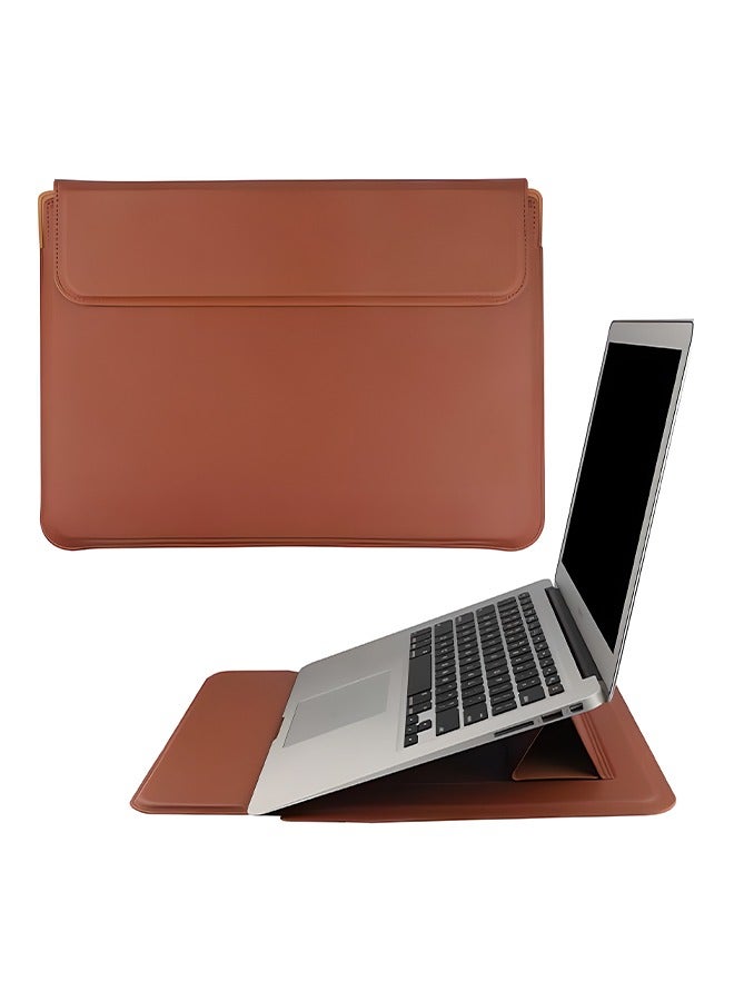 3 In 1 Laptop Bag 15.4 Inch Leather Tablet Case Thin And Light Computer Bag Waterproof With Magnetic Closure Business Bag Compatible Storage Bag/Mouse Pad/Stand - Image 1