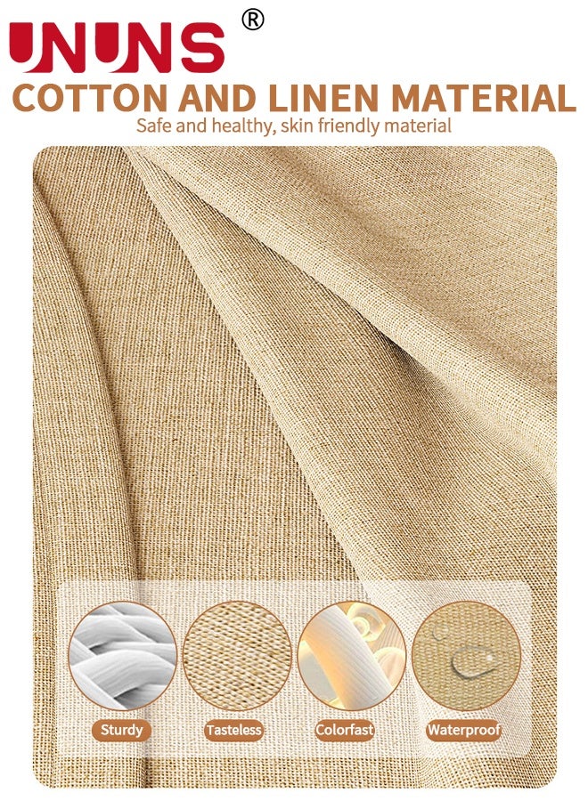 UNUNS 2pc Fabric Storage Bins,Wardrobe Clothes Organizer with 7 Compartments and Upgraded Faux Leather Handle for Clothes Jeans Underwear,Clothes Organizer Boxes for Home Bedroom Office,45X25X18CM - Image 3