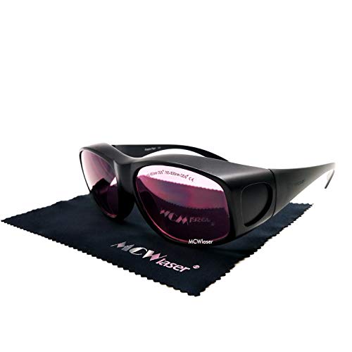 MCWlaser Laser Safety Protective Goggles Glasses 750-850 & 765-830nm Typical For 755nm 808nm Absorption Type EP-18 Style 9 - Image 4