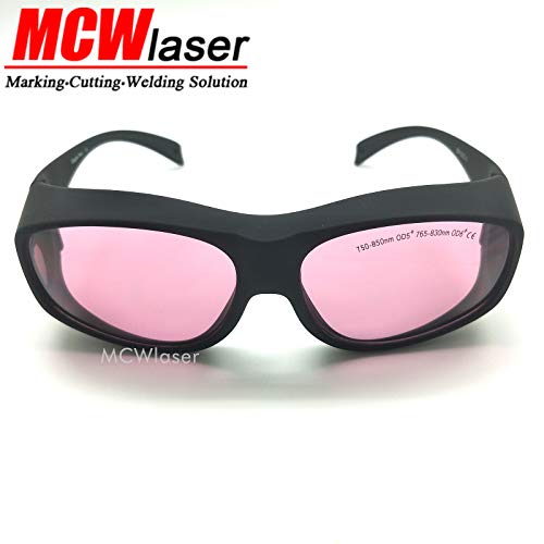 MCWlaser Laser Safety Protective Goggles Glasses 750-850 & 765-830nm Typical For 755nm 808nm Absorption Type EP-18 Style 9 - Image 2