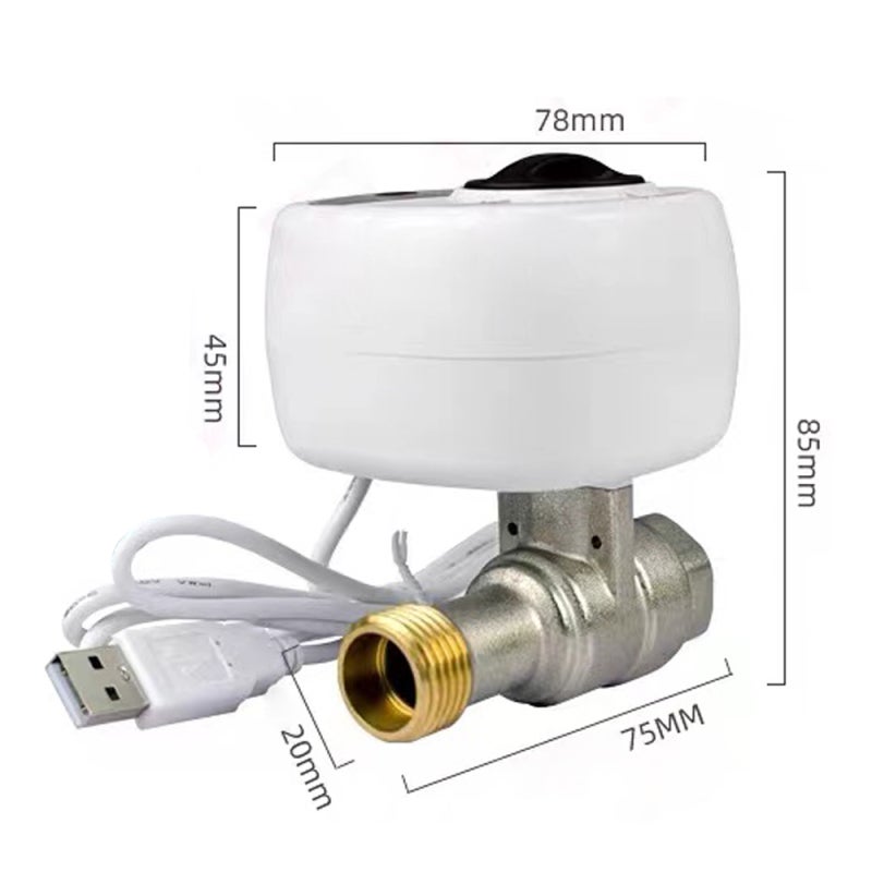 WiFi Intelligent Ball Valve Automatic Water Shut-off Valve Support APP Control/3 Timing Modes/Water and Gas Leakage Alarm Compatible with Google Assistant for Home Intelligence - Image 2