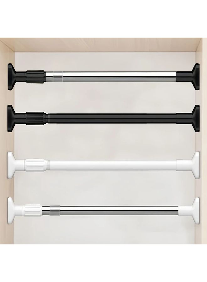 1pc Stainless Steel White Tension Rod No Drill Adjustable 90-160cm Curtain Rod for Bathroom Kitchen Window Balcony Door Living Room Wardrobe Drying Support - Image 1