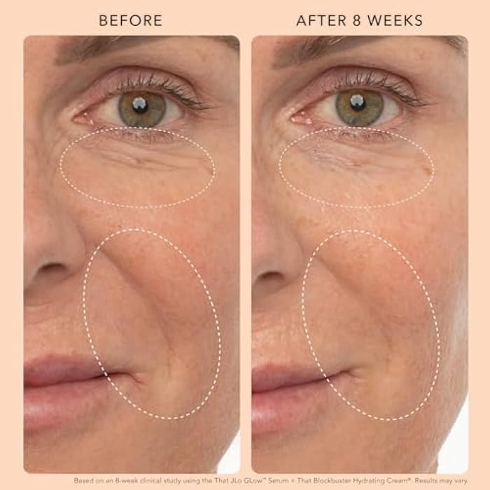 JLO Beauty كريم مرطب للوجه من JLO BEAUTY، مرطب للوجه للنساء، يحتوي على حمض الهيالورونيك والبيبتيدات، تركيبة نهارية وليلية لتنعيم الخطوط الدقيقة، 1.7 أونصة - Image 4