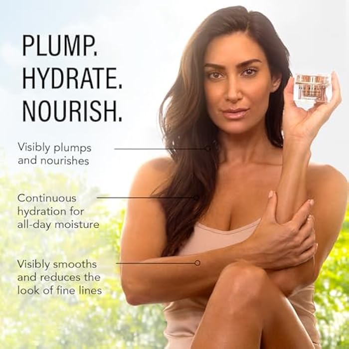 JLO Beauty كريم مرطب للوجه من JLO BEAUTY، مرطب للوجه للنساء، يحتوي على حمض الهيالورونيك والبيبتيدات، تركيبة نهارية وليلية لتنعيم الخطوط الدقيقة، 1.7 أونصة - Image 2