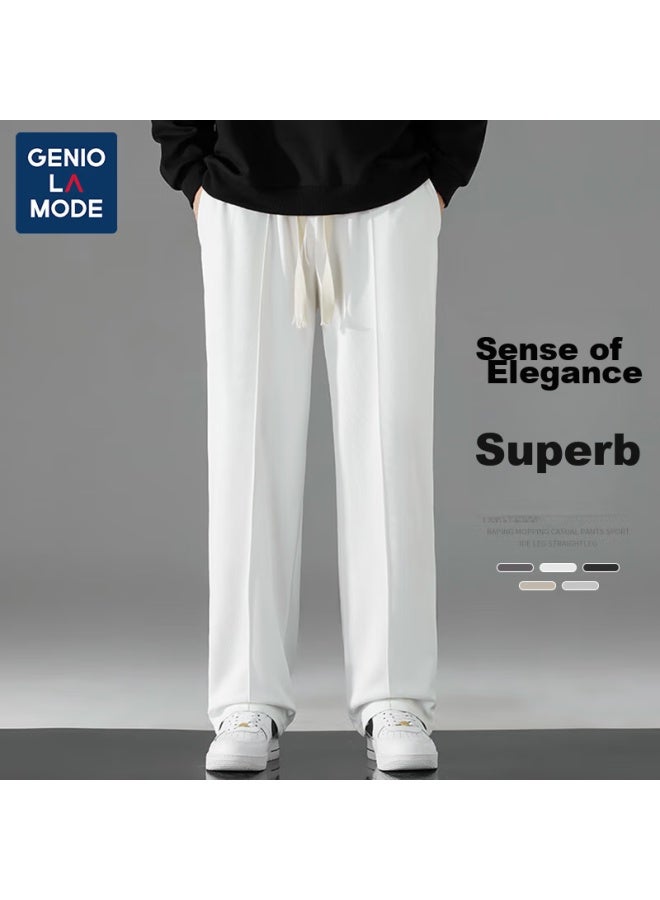 Geniolamode Men's Casual Pants, New Korean Style Straight-leg Draping Cool Versatile Trousers, Fashionable Men's Long Pants - Image 3