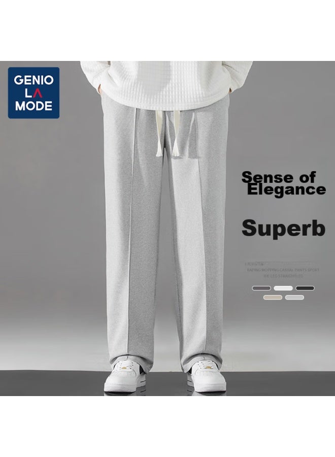 Geniolamode Men's Casual Pants, New Korean Style Straight-leg Draping Cool Versatile Trousers, Fashionable Men's Long Pants - Image 4