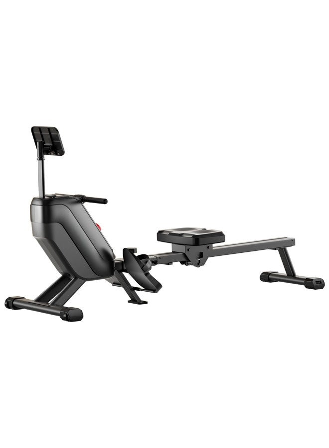 الكوتش آلة تجديف مغناطيسية تعمل بالبلوتوث مع سكة ​​انزلاق مزدوجة 16 مستوى من المقاومة الكهرومغناطيسية أقصى سعة وزن 120 كجم آلات تجديف متوافقة مع التطبيقات للاستخدام المنزلي - Image 2