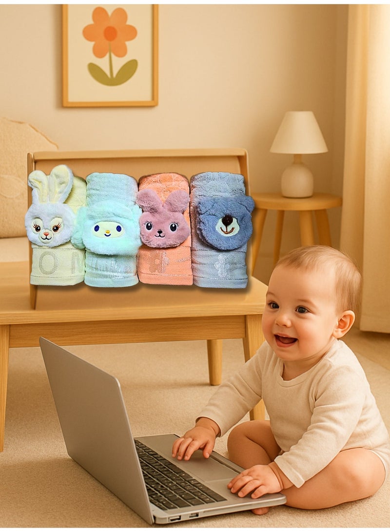 Premium 4 Sets Of 3D Cotton Bath Towels - Multicolor (packaging may vary) - Image 3