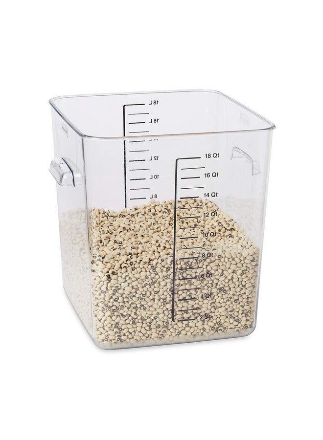 Rubbermaid Rubbermaid FG631800CLR 18 Qt Square Storage Container Clear  - Image 2
