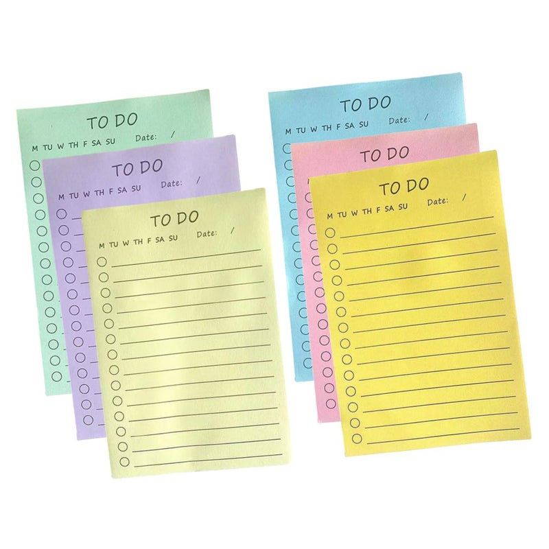Memo Pads with Adhesive Tabs Kawaii Design for Plans Reminders Portable Note Pads Set of 6 - Image 2
