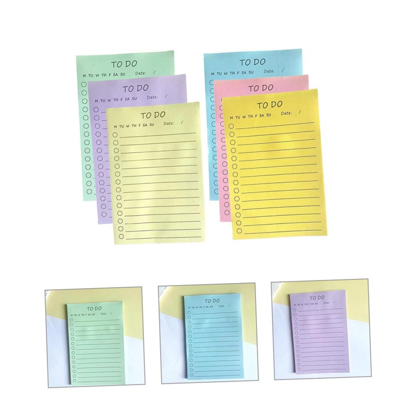 Memo Pads with Adhesive Tabs Kawaii Design for Plans Reminders Portable Note Pads Set of 6 - Image 4