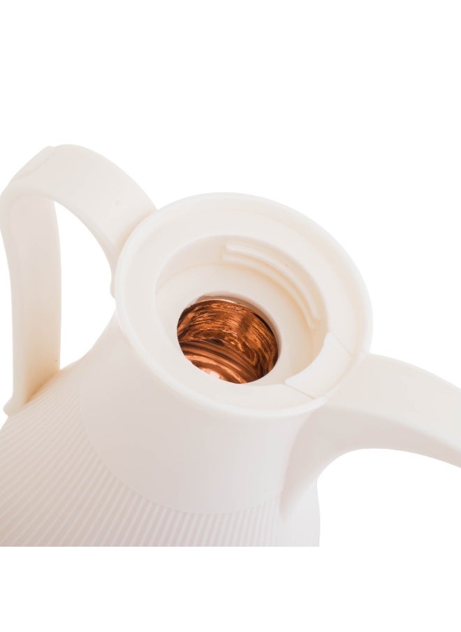 ALASKA - ِAlaska Dallah Flask Set 2-Piece White With Gold - Image 1