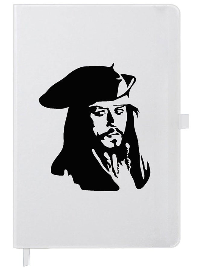 Theodor Designer A5 Thick White Hardcover Notebook Jack Pirate - Image 1