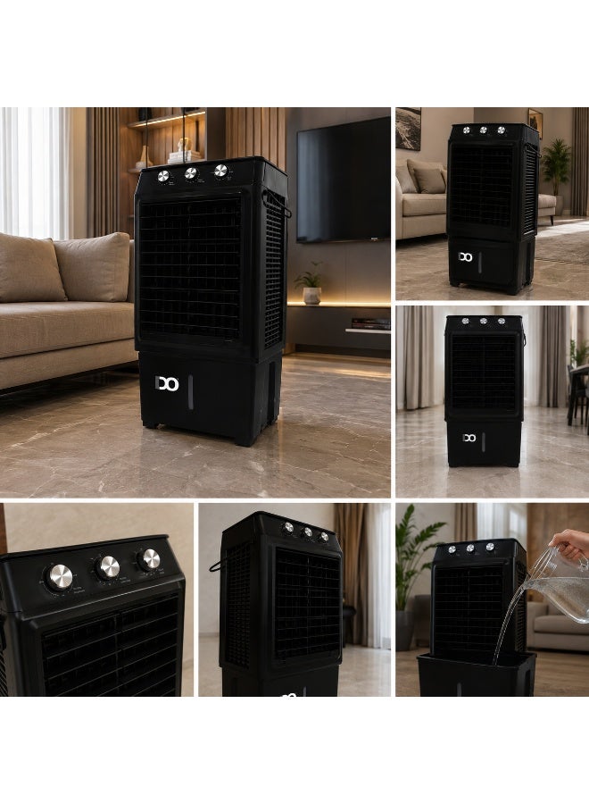 ido Evaporative Air Cooler 40L, 90W, 3 Speeds, Anti-Bacterial Honeycomb Filters - Black - Model AC40L-BK - Image 3