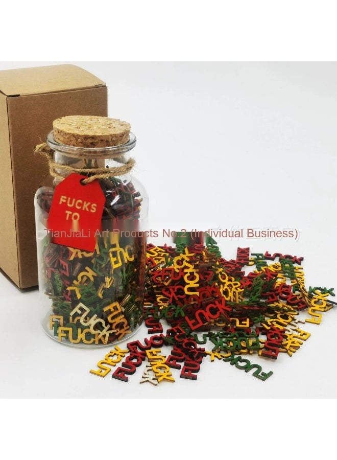 NIBEMINENT "Sass Jar (5oz) Humor Gift Set - Wooden Decor Piece for Stress Relief, Funny Birthday, Christmas & Holiday Gifts for Friends | Novelty Gag Present"