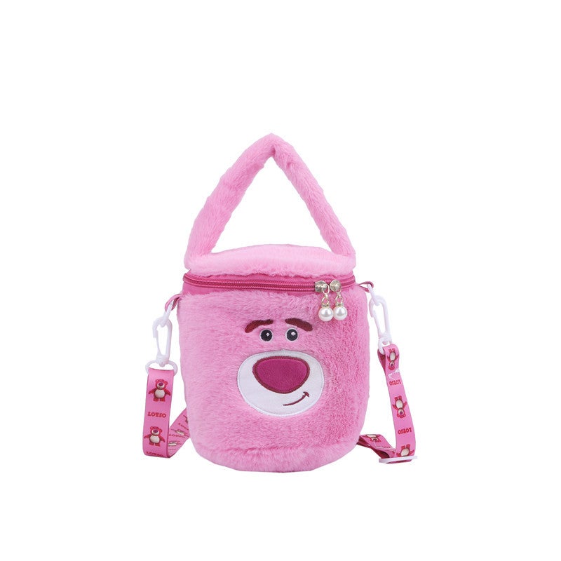 Bags Women'S Bags Plush Bucket Bags Kuromi Fur Bags Women'S Cute Children'S Cartoon Crossbody Bags - Image 1