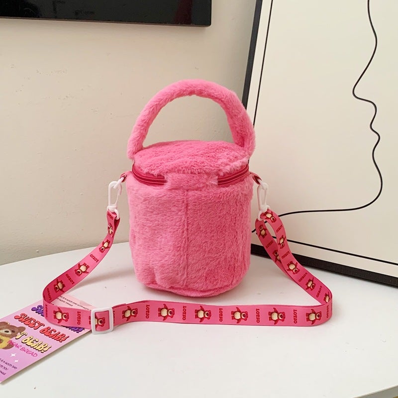 Bags Women'S Bags Plush Bucket Bags Kuromi Fur Bags Women'S Cute Children'S Cartoon Crossbody Bags - Image 4