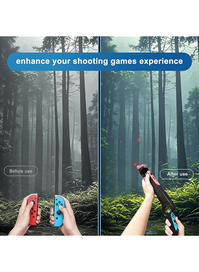 Nintendo Switch Game Gun Controller 1 Pack Gun Handle Grip Hunting Games For Nintendo Switch Call Of Juarez Sniper Elite 3 Big Buck Hunter Resident Evil Hunting Simulator Doom 4 Splatoon 2 - Image 4