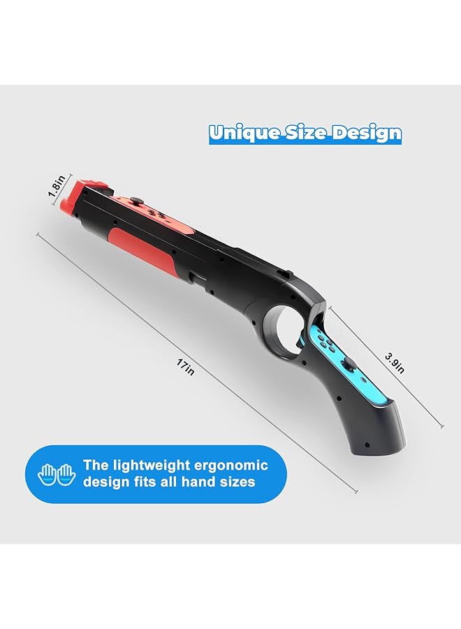 Nintendo Switch Game Gun Controller 1 Pack Gun Handle Grip Hunting Games For Nintendo Switch Call Of Juarez Sniper Elite 3 Big Buck Hunter Resident Evil Hunting Simulator Doom 4 Splatoon 2 - Image 3