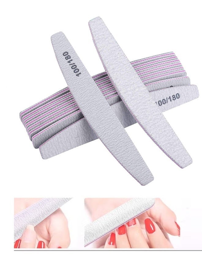 QINGYAN Nail File 10 PCS Professional Nail Files Double Sided Emery Board Nail Styling Tools Pet Grooming Tools for Home and Salon Use - Image 2