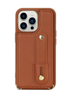 Suteni Back Cover Wristband Card Slots Leather Phone Case for iPhone  - Image 1