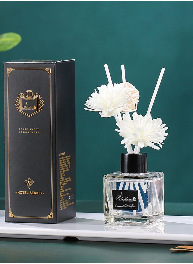 Blackrose - Essential Oil Diffuser Reed Diffuser with Incense Diffuser Sticks Flame Free Long Lasting Natural Elegant Air Freshener Odor Elimination for Hotel Home Office Gift 50ml Encounter Charming Fragrance - Image 1
