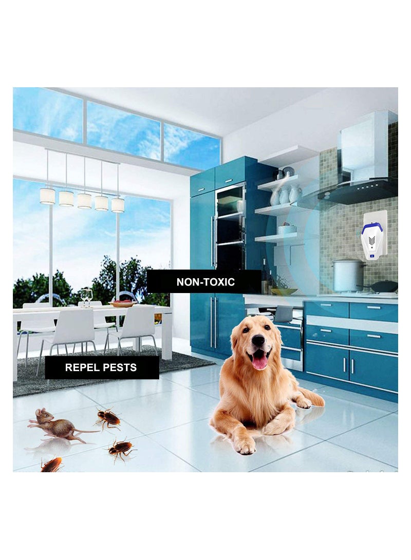 2 Pack Ultrasonic Pest Repeller Indoor Control for Home Kitchen Office Warehouse Hotel - Image 3
