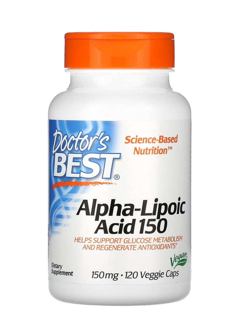 Doctor's BEST Alpha Lipoic Acid 150 mg 120 Caps - Anti-Aging Therapeutic Healthy Body Brain Mermory Support  - Image 1