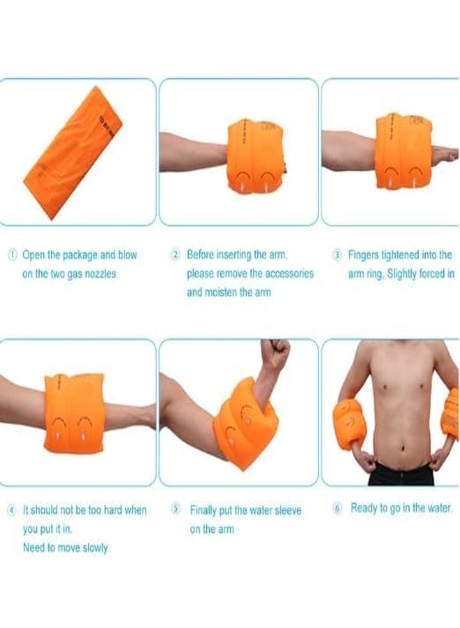 VEDHAK Inflatable Arm Swimming Floats Bands Floatation Water Wings Swimming Arm Ring Floatie for Children and Adults Eather Float Band. - Image 3
