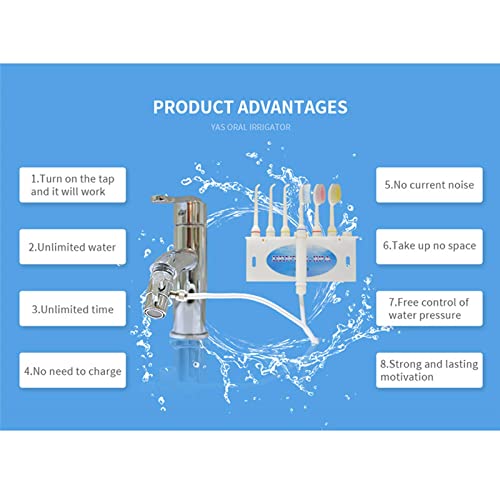 YAS Water Flosser for Family Use 3 Jet Tips & 3 Toothbrush for Faucet & Shower, Oral Irrigator Non-Electric Safety , Dental Oral Care Tooth Cleaning - Image 5
