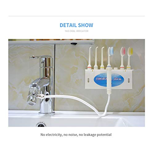 YAS Water Flosser for Family Use 3 Jet Tips & 3 Toothbrush for Faucet & Shower, Oral Irrigator Non-Electric Safety , Dental Oral Care Tooth Cleaning - Image 2