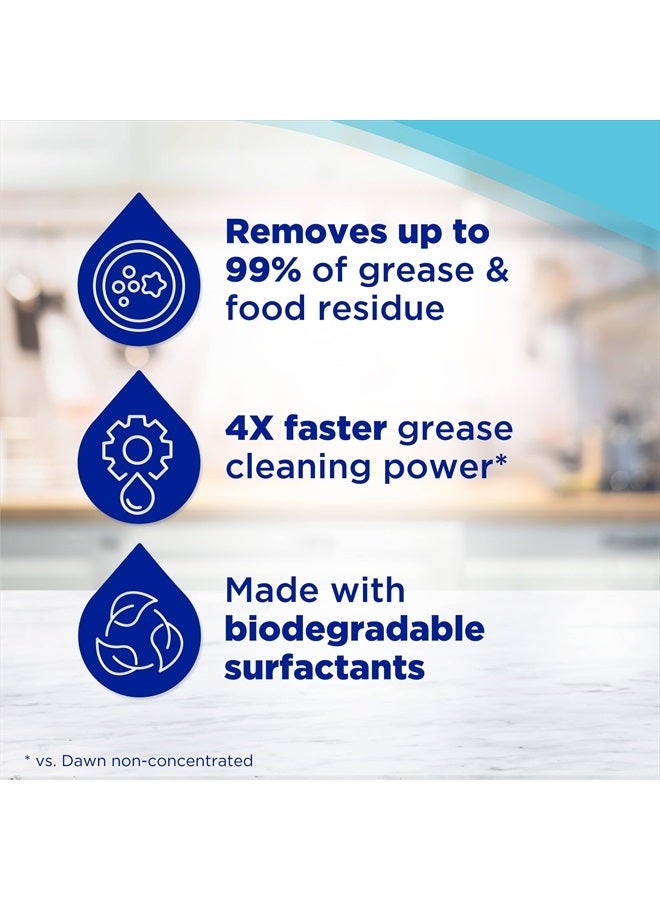 Dawn سائل غسيل الصحون بلاتينيوم، برائحة المطر المنعشة، 32.7 أونصة سائلة - Image 2
