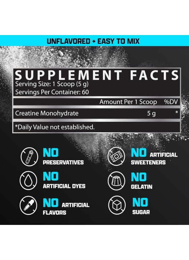 Nutrex Research Creatine Monohydrate Unflavored 60 Servings 300g  - Image 3
