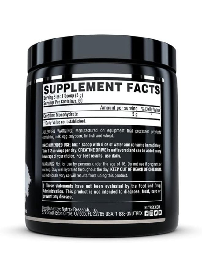Nutrex Research Creatine Monohydrate Unflavored 60 Servings 300g  - Image 2