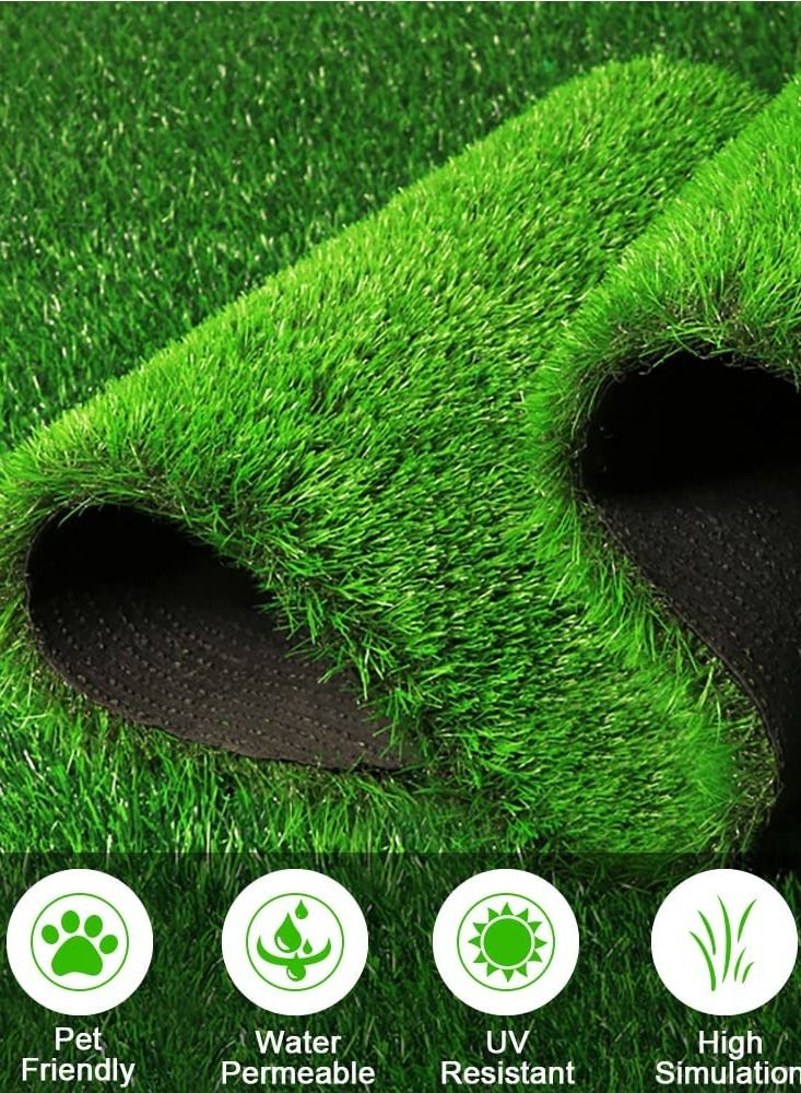 40mm Mix Green colour Artificial Synthetic Carpet Turf Fake Grass, Natural Look and Feel, UK Trademark, 2M length