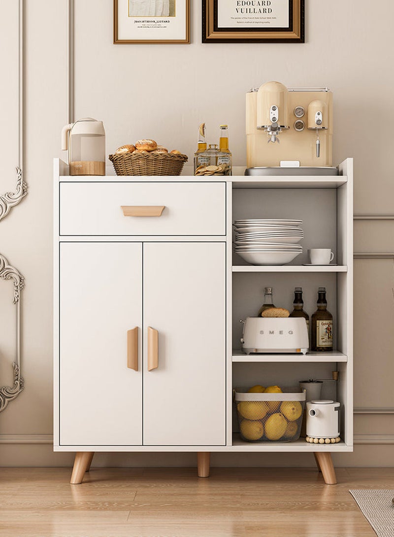 خزانة ركن القهوة مع درج تخزين، خزانة جانبية مع طبقة قابلة للتعديل، خزانة تخزين المطبخ لغرفة الطعام، رف تخزين فرن الميكروويف في المطبخ-EI-208 - Image 2