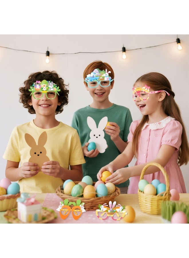 FRUITFUL PARTY 24pcs Easter Funny Glasses Easter Bunny Paper Glasses Easter Paper Eyeglasses for Easter Party Decorations Supplies Easter Bunny Party Favor - Image 4