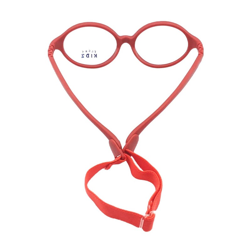Flexi Kidz Blue Light Blocking Anti Glare Zero Power Unbreakable Eyeglasses Spectacle Frame Protection From TV Mobile Laptop Computer for Kids Girls Boys Unisex With Antislip Silicone Band - Image 2