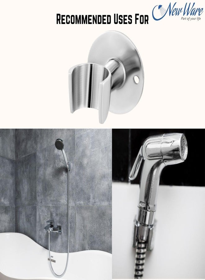NEW WARE® Chrome Plated Brass Wall Round Hook | Multi-Purpose Wall Mounted Holder for Faucet, Health Faucet & Hand Shower - Image 3